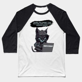 Funny hacker cat Baseball T-Shirt